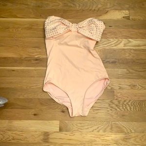 pink rhinestone one piece